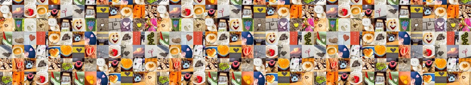 Collage of heart shapes spotted in everyday life